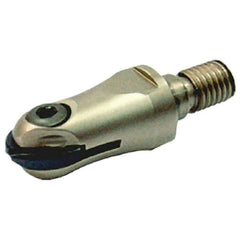 Iscar - 16mm Cut Diam, 55mm OAL, Indexable Ball Nose End Mill - 35mm Head Length, M10 Modular Connection, HCM-M Toolholder, HBF-QF, HBR-QF, HCD-QF, HCR Insert - USA Tool & Supply