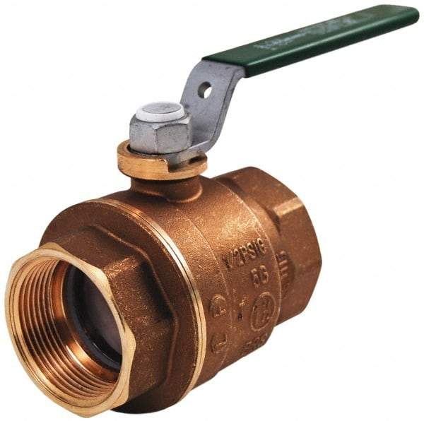 Legend Valve - 3/4" Pipe, Full Port, Brass Full Port Ball Valve - Bi-Directional, Sweat Ends, Quarter Turn Handle, 600 WOG, 150 WSP - USA Tool & Supply