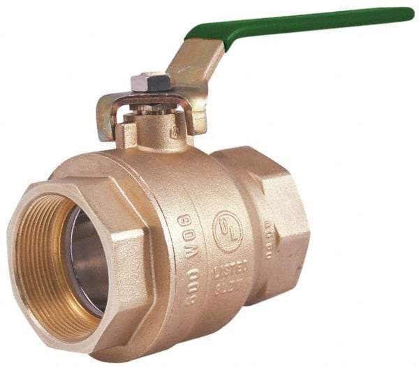 Legend Valve - 3/4" Pipe, Full Port, Brass Full Port Ball Valve - Bi-Directional, FNPT x FNPT Ends, Quarter Turn Handle, 600 WOG, 150 WSP - USA Tool & Supply