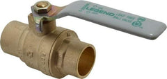 Legend Valve - 3/4" Pipe, Full Port, Brass Full Port Ball Valve - Bi-Directional, Sweat Ends, Quarter Turn Handle, 600 WOG, 150 WSP - USA Tool & Supply