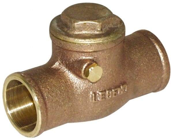 Legend Valve - 1/2" Cast Brass Check Valve - Service Check Valve, Sweat, 200 WOG - USA Tool & Supply