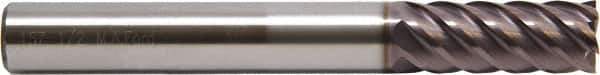 M.A. Ford - 8mm, 6 Flute, Single End, Solid Carbide, 0.5mm Corner Radius End Mill - 100mm OAL, 45° Helix, Right Hand Flute, 20mm LOC, Right Hand Cut - USA Tool & Supply