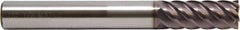 M.A. Ford - 3/8", 1" LOC, 3/8" Shank Diam, 4" OAL, 6 Flute, Solid Carbide Square End Mill - Single End, ALtima Finish, 45° Helix, Centercutting, Right Hand Cut, Right Hand Flute, Series 157 - USA Tool & Supply