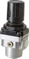 PRO-SOURCE - 1/4 NPT Port, 56 CFM, Aluminum Intermediate Regulator - 7 to 145 psi Range, 220 Max psi Supply Pressure, 1/8" Gauge Port Thread, 2.16" Wide x 5.31" High - USA Tool & Supply