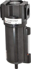PRO-SOURCE - Filter Automatic Drop Leg Drain with Metal Bowl - 6-1/2" High x 2-3/4" Wide, For Use with Compressed Air Systems - USA Tool & Supply