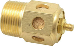 PRO-SOURCE - 3/4 Male NPT, 1-1/16" Hex, 2-3/8" OAL, Speed Control Muffler - 300 Max psi, 70 CFM, Brass - USA Tool & Supply