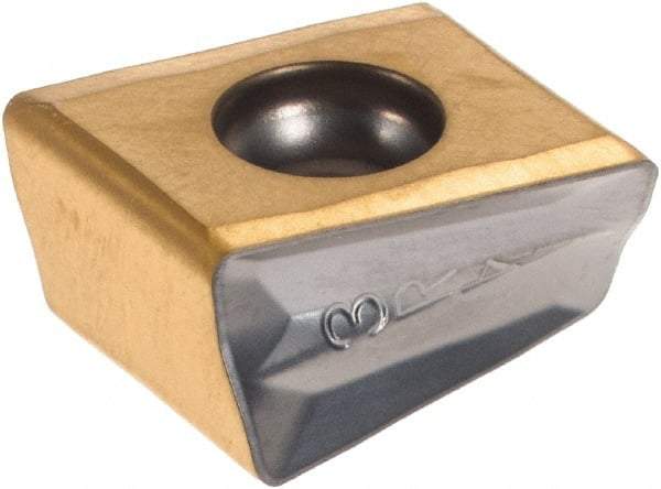 Iscar - T490 LNMT1306 TR Grade IC380 Carbide Milling Insert - TiCN/TiN Finish, 0.5138" Thick, 0.8mm Corner Radius - USA Tool & Supply