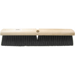 18″ Medium Sweep Floor Brush, Black Polypropylene Fill - USA Tool & Supply