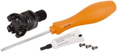 Kennametal - 38.1mm Cutting Diam, 1-1/2" Max Depth of Cut, Modular Connection Indexable Copy End Mill - 4 Inserts, RP.T 1204M0.. Insert, BMD Toolholder, Through Coolant - USA Tool & Supply
