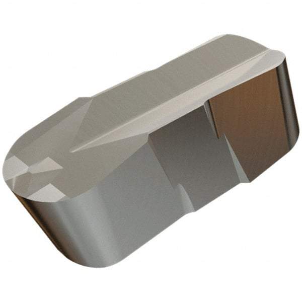 Iscar - 500250GIP Grade IC20, 5mm Cutting Width Carbide Grooving Insert - 11.3mm Max Depth of Cut, Neutral, 2.5mm Corner Radius, Uncoated - USA Tool & Supply