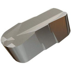 Iscar - 500250GIP Grade IC20, 5mm Cutting Width Carbide Grooving Insert - 11.3mm Max Depth of Cut, Neutral, 2.5mm Corner Radius, Uncoated - USA Tool & Supply