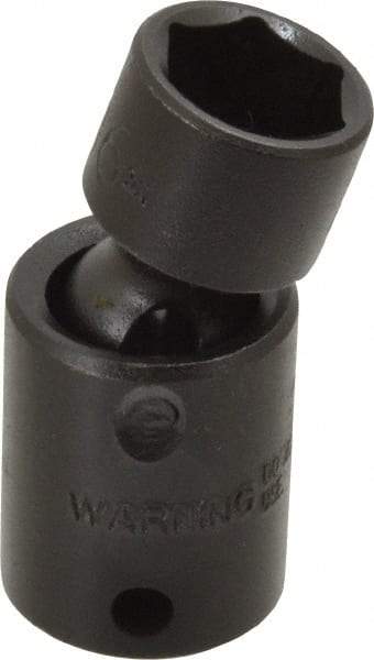 Proto - 3/8" Drive 9/16" Standard Universal Impact Socket - 6 Points, 2" OAL - USA Tool & Supply