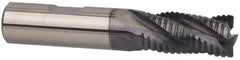 Guhring - 1/4" Diam, Fine Pitch, 3/4" LOC, 4 Flute Solid Carbide Roughing Square End Mill - FIREX Finish, 2-1/2" OAL, 1/4" Shank Diam, Single End, Centercutting - USA Tool & Supply