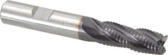 Guhring - 1/2" Diam, Fine Pitch, 1-1/4" LOC, 4 Flute Solid Carbide Roughing Square End Mill - FIREX Finish, 3-1/2" OAL, 1/2" Shank Diam, Single End, Centercutting - USA Tool & Supply