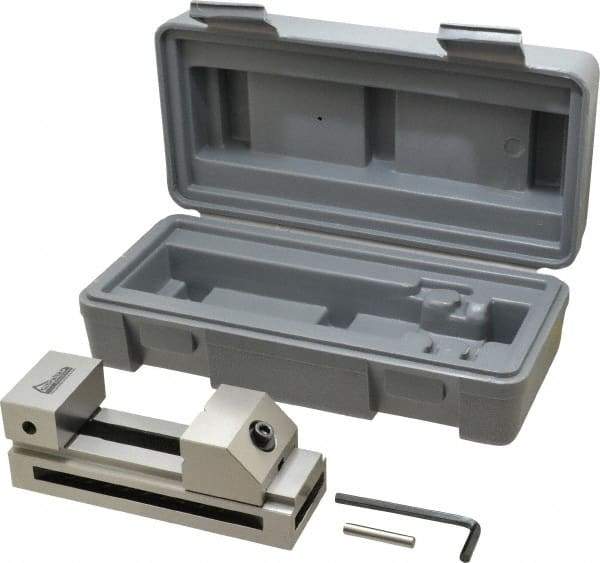 Gibraltar - 1-31/32" Jaw Width, 65mm Jaw Opening Capacity, 0.984" Jaw Height, Toolmaker's Vise - Flat Jaw, 0.003" Parallelism, 0.005" Squareness, 135mm OAL x 1.97" OAH - USA Tool & Supply