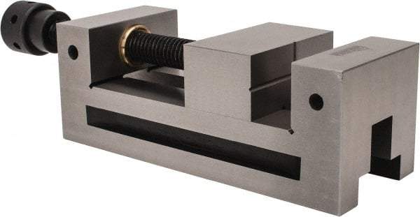 Gibraltar - 3-15/16" Jaw Width, 5" Jaw Opening Capacity, 1.7" Jaw Height, Toolmaker's Vise - Flat Jaw, 0.0002" Parallelism, 0.0003" Squareness, 10" OAL x 3.7" OAH - USA Tool & Supply