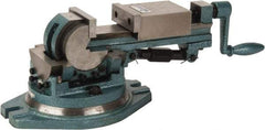 Gibraltar - 3" Jaw Width, 3-1/2" Jaw Opening Capacity, 3-Way Angle Swivel Machine Vise - Manual Operation, 1 Station, 16" Long x 6.3" High x 1-1/4" Deep, Cast Iron - USA Tool & Supply