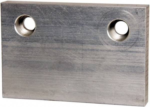 Gibraltar - 6" Wide x 4" High x 3/4" Thick, Flat/No Step Vise Jaw - Soft, Aluminum, Fixed Jaw, Compatible with 6" Vises - USA Tool & Supply