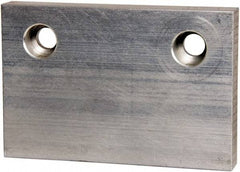 Gibraltar - 6" Wide x 4" High x 3/4" Thick, Flat/No Step Vise Jaw - Soft, Aluminum, Fixed Jaw, Compatible with 6" Vises - USA Tool & Supply