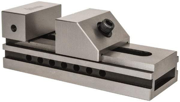 Gibraltar - 3-1/2" Jaw Width, 5" Jaw Opening Capacity, 1-3/4" Jaw Height, Toolmaker's Vise - Flat Jaw, 0.0002" Parallelism, 0.0003" Squareness, 9-1/4" OAL x 3-11/32" OAH - USA Tool & Supply