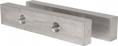 Gibraltar - 12" Wide x 2-1/2" High x 1-1/4" Thick, Flat/No Step Vise Jaw - Soft, Aluminum, Fixed Jaw, Compatible with 12" Vises - USA Tool & Supply