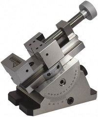 Gibraltar - 2-3/4" Jaw Width, 3" Jaw Opening Capacity, Horizontal Swivel Machine Vise - Manual Operation, 1 Station, 6.28" Long x 5.38" High x 1-3/16" Deep, Steel - USA Tool & Supply