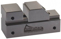 Gibraltar - 1" Jaw Width, 13/16" Jaw Opening Capacity, 3/8" Jaw Height, Toolmaker's Vise - Flat Jaw, 0.005" Parallelism, 0.005" Squareness, 65mm OAL x 1-1/4" OAH - USA Tool & Supply
