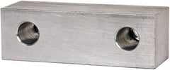 Gibraltar - 6" Wide x 2" High x 2" Thick, Flat/No Step Vise Jaw - Soft, Aluminum, Fixed Jaw, Compatible with 6" Vises - USA Tool & Supply