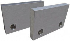 Gibraltar - 6" Wide x 3" High x 3/4" Thick, Flat/No Step Vise Jaw - Soft, Aluminum, Fixed Jaw, Compatible with 6" Vises - USA Tool & Supply