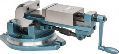 Gibraltar - 4" Jaw Width, 4-11/64" Jaw Opening Capacity, 3-Way Angle Swivel Machine Vise - Manual Operation, 1 Station, 20" Long x 7.28" High x 1-1/2" Deep, Cast Iron - USA Tool & Supply