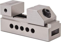 Gibraltar - 1-27/64" Jaw Width, 1-1/2" Jaw Opening Capacity, 0.91" Jaw Height, Toolmaker's Vise - Flat Jaw, 0.003" Parallelism, 0.005" Squareness, 100mm OAL x 1.89" OAH - USA Tool & Supply