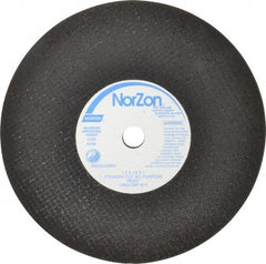 Norton - 12" Zirconia Alumina Cutoff Wheel - 1/8" Thick, 1" Arbor, 5,095 Max RPM, Use with Stationary Grinders - USA Tool & Supply