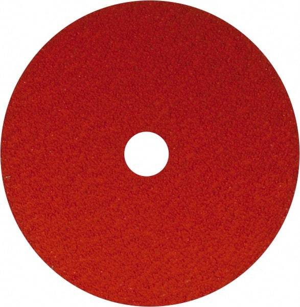 Norton - 7" Diam 7/8" Hole 24 Grit Fiber Disc - Ceramic, Series R980P - USA Tool & Supply