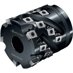 Walter - 9 Inserts, 2" Cut Diam, 3/4" Arbor Diam, 1.339" Max Depth of Cut, Indexable Square-Shoulder Face Mill - 2.165" High, LN.. 1306.. Insert Compatibility, Through Coolant, Series Blaxx - USA Tool & Supply