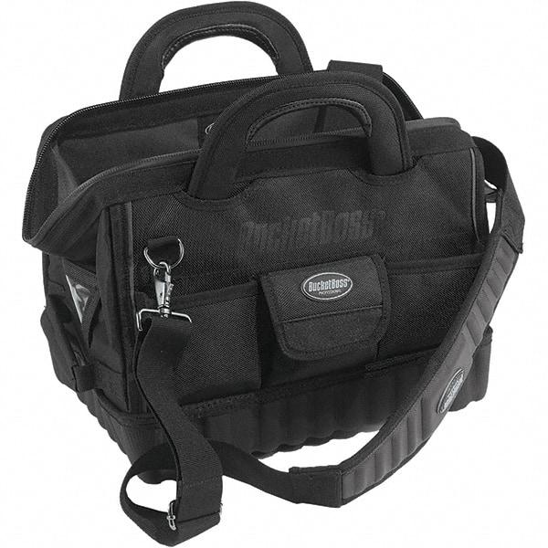 Bucket Boss - 17 Pocket Black Ballistic Polyester Tool Bag - 14" Wide x 10" Deep x 11" High - USA Tool & Supply