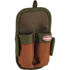 Bucket Boss - 2 Pocket General Purpose Holster - Polyester, Brown & Green - USA Tool & Supply