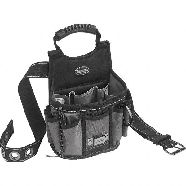 Bucket Boss - 13 Pocket General Purpose Holster - Ballistic Polyester, Black & Gray - USA Tool & Supply