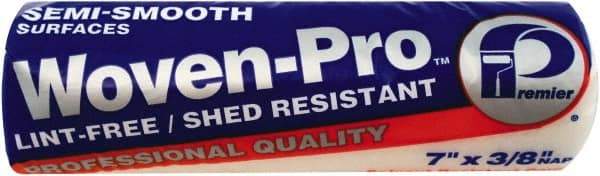 Premier Paint Roller - 3/8" Nap, 7" Wide Paint General Purpose Roller Cover - Medium Texture, Woven & Polyester - USA Tool & Supply