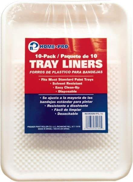 Premier Paint Roller - 9" Roller Compatible Paint Tray Liner - 1 Qt Capacity, 12" Wide, Plastic - USA Tool & Supply