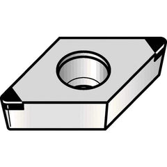 Kennametal - DCGW11T308 Grade KBH20 PCBN Turning Insert - 55° Diamond, 3/8" Inscr Circle, 5/32" Thick, 1/32" Corner Radius - USA Tool & Supply