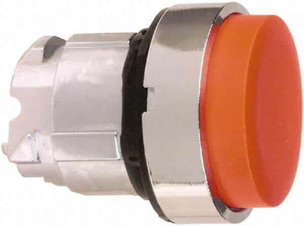Schneider Electric - 22mm Mount Hole, Extended Straight, Pushbutton Switch Only - Round, Red Pushbutton, Nonilluminated, Momentary (MO) - USA Tool & Supply