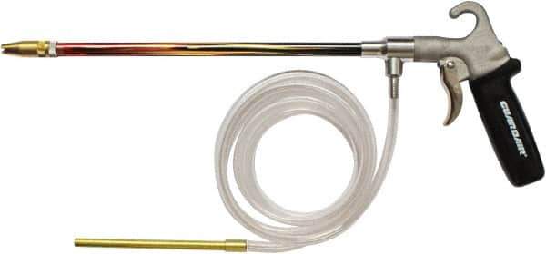 Guardair - 120 Max psi Brass Syphon Spray Gun - 1/4 NPT Inlet, 12" Tube Length, Aluminum Body/Brass Nozzle - USA Tool & Supply