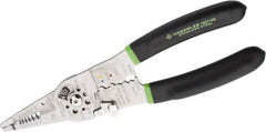 Greenlee - 18 AWG Solid, 20 AWG Stranded Max Capacity Wire Stripper/Crimper - 9" OAL, Cushion Grip Handle - USA Tool & Supply