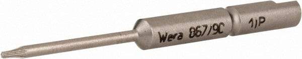Wera - 4mm Drive, Torx Plus Precision Screwdriver Bit - 1-3/4" OAL - USA Tool & Supply