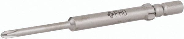 Wera - 4mm Drive #0 Point Precision Phillips Bit - USA Tool & Supply