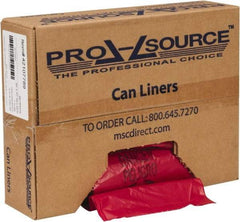 PRO-SOURCE - 30 Gal Capacity, Red, Hazardous Waste Bag - 1.3 mil Thick x 30" Wide x 37" High, Roll - USA Tool & Supply