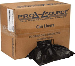 PRO-SOURCE - 2 mil Thick, Heavy-Duty Trash Bags - Linear Low-Density Polyethylene (LLDPE), Flat Pack Dispenser, 43" Wide x 47" High, Black - USA Tool & Supply