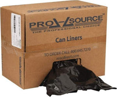 PRO-SOURCE - 1.65 mil Thick, Heavy-Duty Trash Bags - Linear Low-Density Polyethylene (LLDPE), Flat Pack Dispenser, 38" Wide x 58" High, Black - USA Tool & Supply