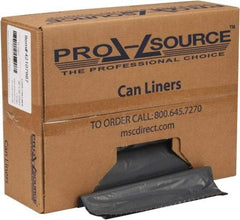 PRO-SOURCE - 1.3 mil Thick, Heavy-Duty Trash Bags - Hexene Resins, Roll Dispenser, 38" Wide x 58" High, Gray - USA Tool & Supply