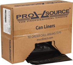 PRO-SOURCE - 1.1 mil Thick, Heavy-Duty Trash Bags - Hexene Resins, Roll Dispenser, 38" Wide x 58" High, Black - USA Tool & Supply